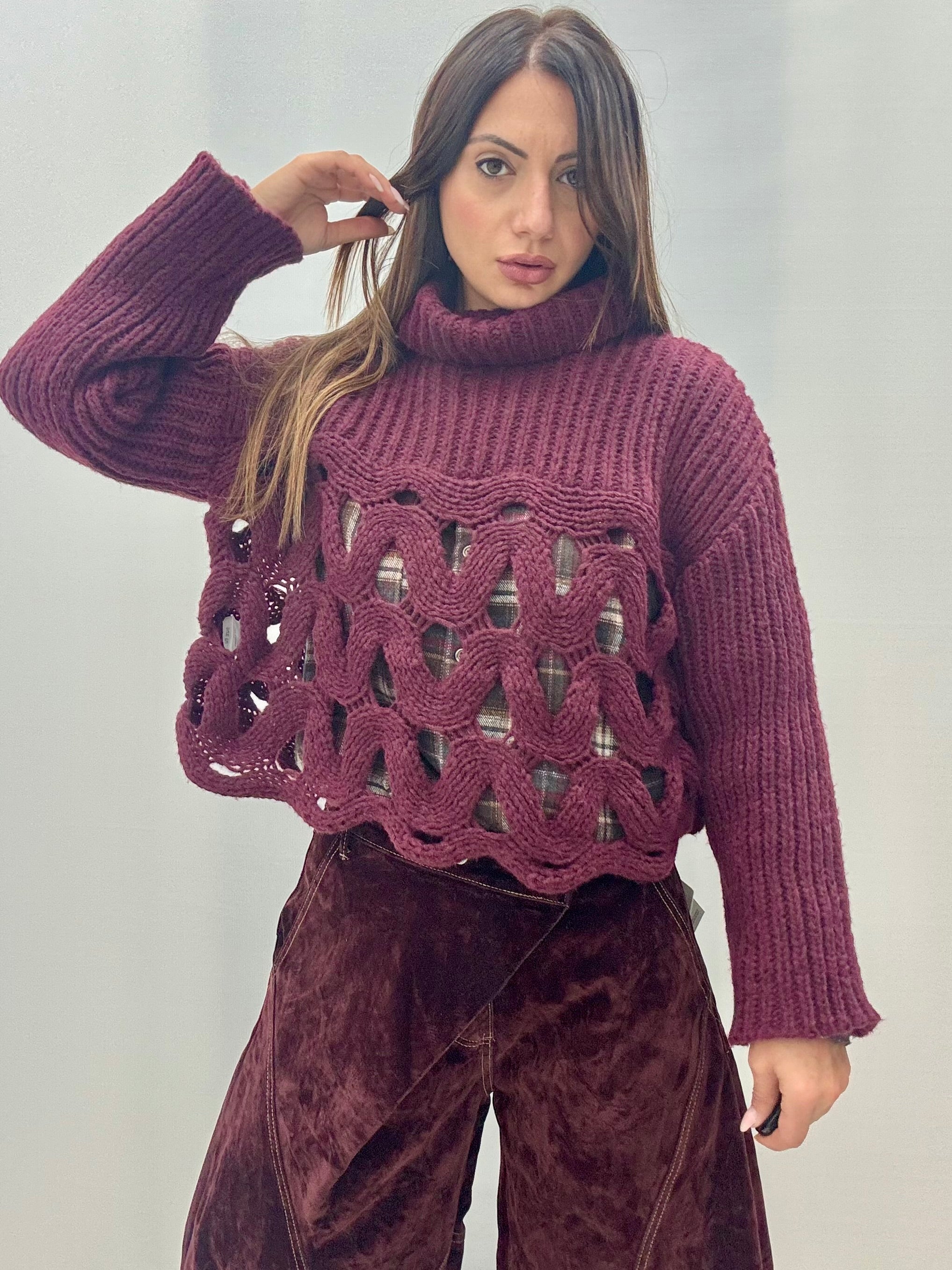 Maglione Glammy Bordeaux